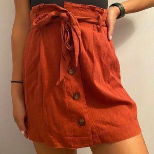 Hollister High Waisted Paper Bag Skirt